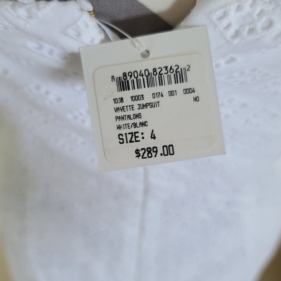 Retail $289 Club Monaco white jumpsuit str… - Picture 14 of 14